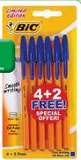 Crystal Meduim Point Ball Pen-4's Plus 2 Free