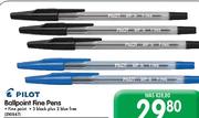 Pilot Ballpoint Fine Pens-3 Plus 2 Free