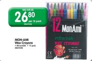 Mon-Ami Wax Crayons-12's Pack