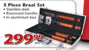 5 Piece Stainless Steel Braai Set