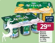 Danone Activia Yoghurt Multipacks-6 x 100gm-2's