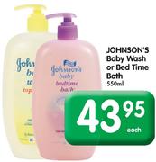 Johnson's Baby Wash Or Bed Time Bath-550ml Each