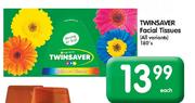 Twinsaver Facial Tissues-180's Each