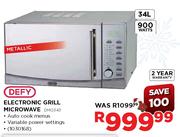 Defy Electronic Grill Microwave-34L