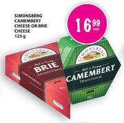 Simonsberg Camembert Cheese Or Brie Cheese-125g Each