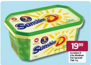 Sunshine D Lite Medium Fat Spread Tub-1Kg