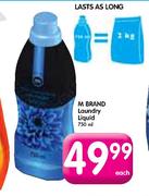 M Brand Laundry Liquid-750ml Each