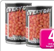 Everyday Beans In Tomato Sauce-410g