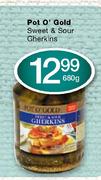 Pot O'Gold Sweet & Sour Gherkins-680g
