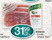Citterio Crudo/Coppa Ham-70g Each