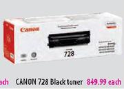 Canon 728 Black Toner Each