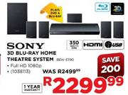 Sony 3D Blu-Ray Home Theatre System BDV-E190
