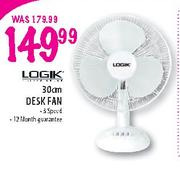 Logik Desk Fan-30cm