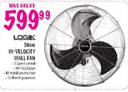 Logik Hi-Velocity Wall Fan-50cm
