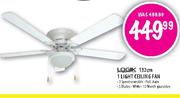 Logik 1 Light Ceiling Fan-132cm