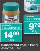 Checkers Housebrand Peanut Butter Assorted-400g Each