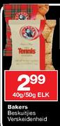 Bakers Beskuitjies Verskeidenheid-40g/50g Elk