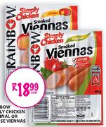 Rainbow Simply Chicken Original or Cheese Viennas-500gm Each