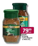 Jacobs Kronung Coffee Regular or Mild-200gm Each