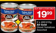 All Gold Diced Tomatoes Assorted-2 x 400/410g (Buy Any 2 for Only)