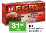 I&J Flaming Good Biefburgers-500g