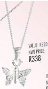 NWJ Butterfly Pendent With Chain 