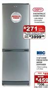Defy Metallic Combi Fridge-310Ltr