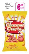 Willards Cheese Curls-150g Each