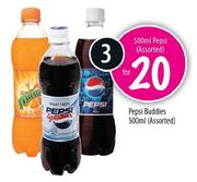 Pepsi Buddies-3 x 500ml