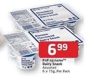 PnP No Name Dairy Snack Assorted-6x75g Per Pack