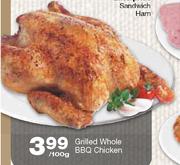 Grilled Whole BBQ Chicken Per 100g