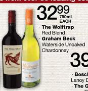 The Wolftrap Red Blend/Graham Beck Waterside Unoaked Chardonnay-750ml Each