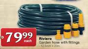 Riviera Garden Hose With Fitting-12.5mm x 20m Each