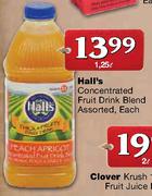 Hall's Concentrated Fruit Drink-1.25Ltr