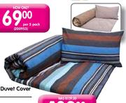 Montreal Or Faded Stripe King Duvet Cover-Each