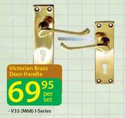 Victorian Brass Door Handle-Per Set