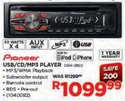 Pioneer USB/CD/MP3 Player(DEH-2550)