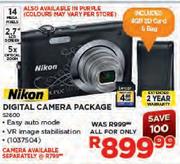 Nikon Digital Camera Package(S2600)
