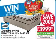 Sealy Ambrose Euro Top Queen Base Set-152cm