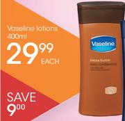 Vaseline Lotions-400ml Each