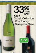 KWV Classic Collection-Chardonnay/Sauvignon Blanc-750ml Each