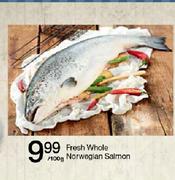 Fresh Whole Norwegian Salmon-Per 100g 