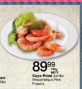 Cape Point Jumbo Mozambique Pink Prawns-700g Nett