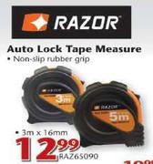 Razor Auto Lock Tape Measure-3m x 16mm