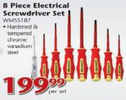 Worksman 8 Piece Electrical Screwdriver Set-Per Set