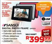 Sansui Digital Photo Frame 7" Screen (DFF701)-Per Set