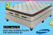 King Koil Scorpio Pillow Top Queen Base Set