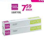 Simple Choice Light Foil - Each