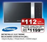 Samsung Metallic Electronic Microwave Oven With Grill-28Ltr