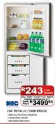 KIC Metallic Combi Fridge-238Ltr